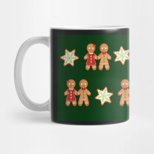 Festive gingerbread man and star cookies Mug